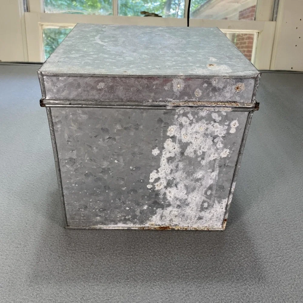 Metal Tin Galvalume Storage Box Bloomingdale's 8.5 x 8.5 x 8.5 Hasp Lock